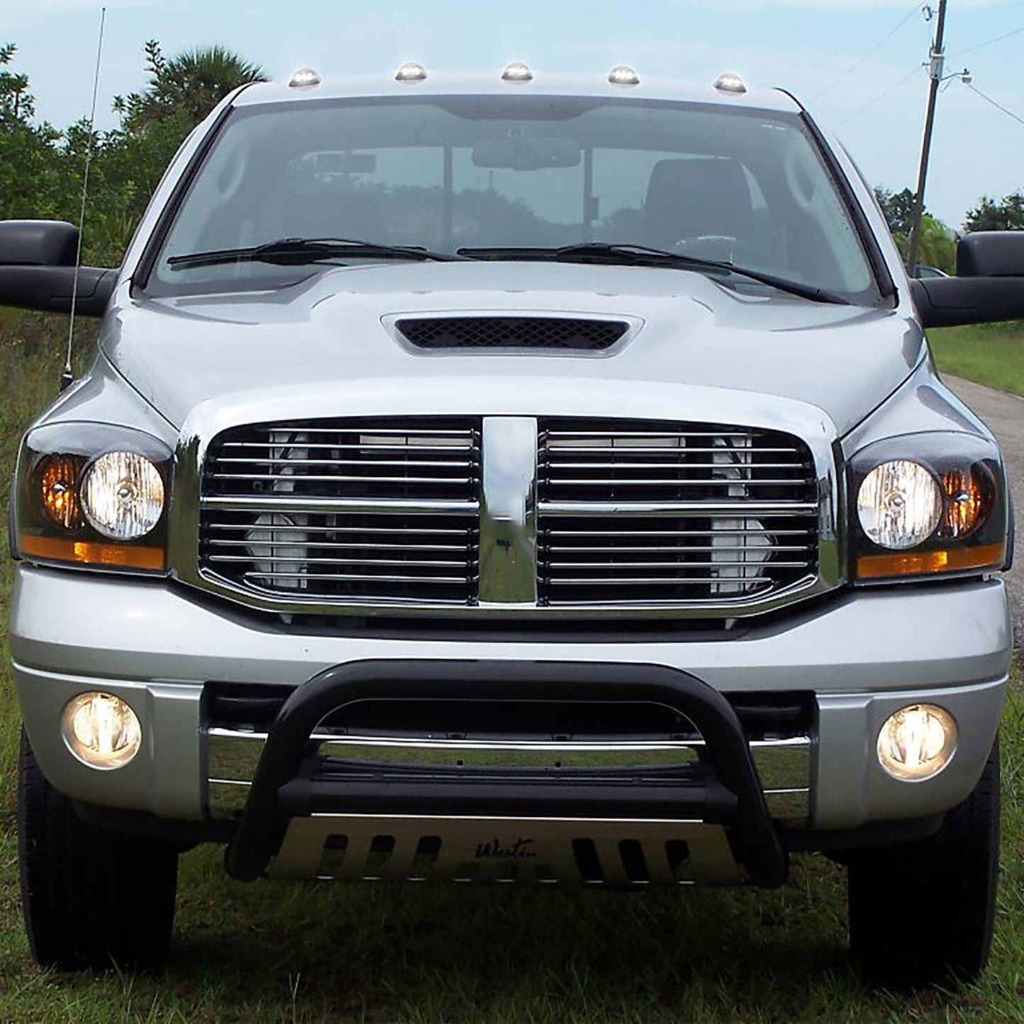 Smoked Lens White LED Cab Roof Lights For 2003-2018 Dodge Ram, etc. - NS Auto Lighting