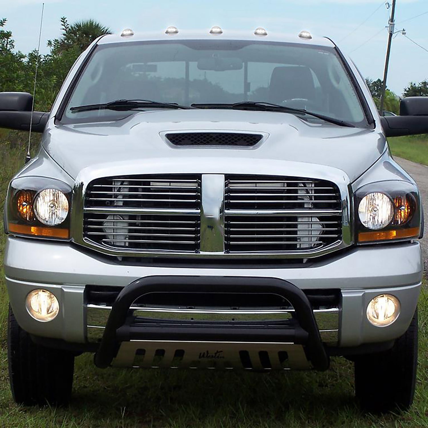Smoked Lens White LED Cab Roof Lights For 2003-2018 Dodge Ram, etc. - NS Auto Lighting