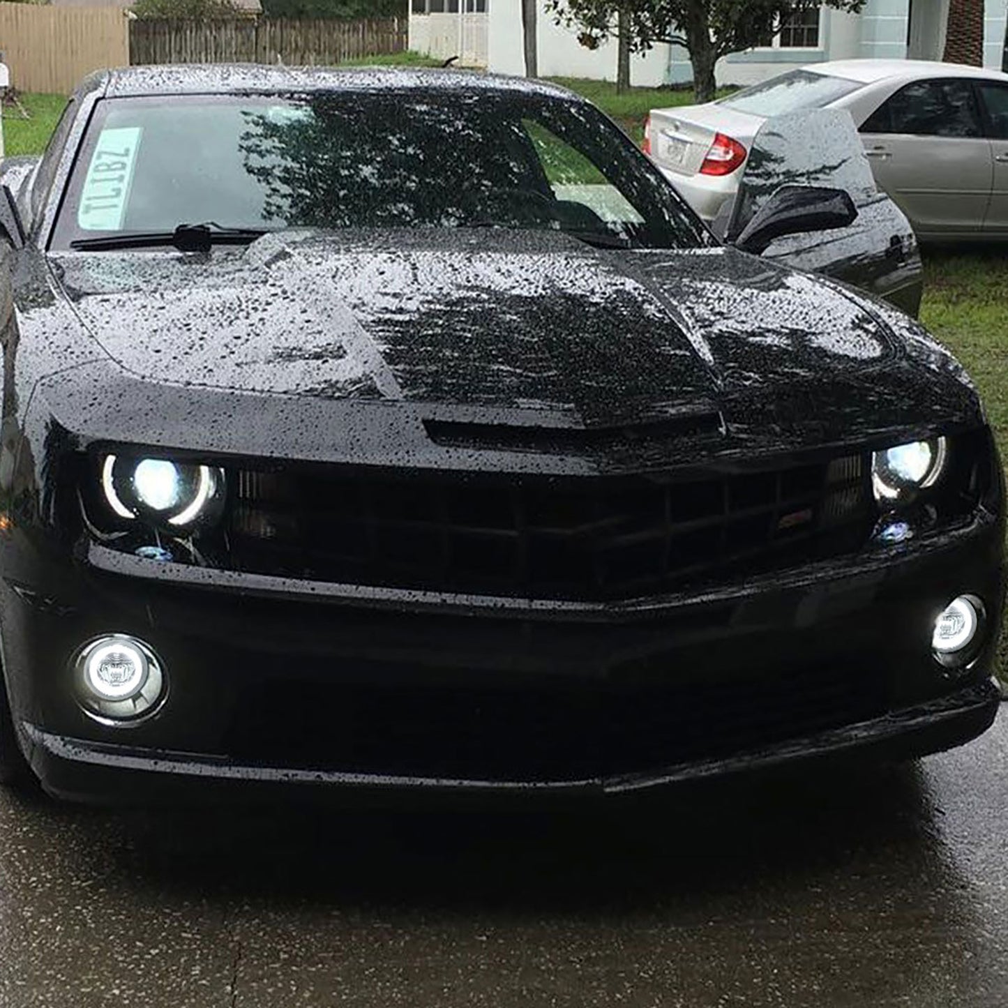 Clear Lens LED Halo Fog Light Assembly For 2010-2013 Chevrolet Camaro - NS Auto Lighting