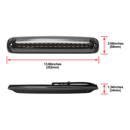 Smoked Lens F1 Style Strobe LED Third Brake Light For 1999-2007 Chevrolet Silverado, GMC Sierra - NS Auto Lighting