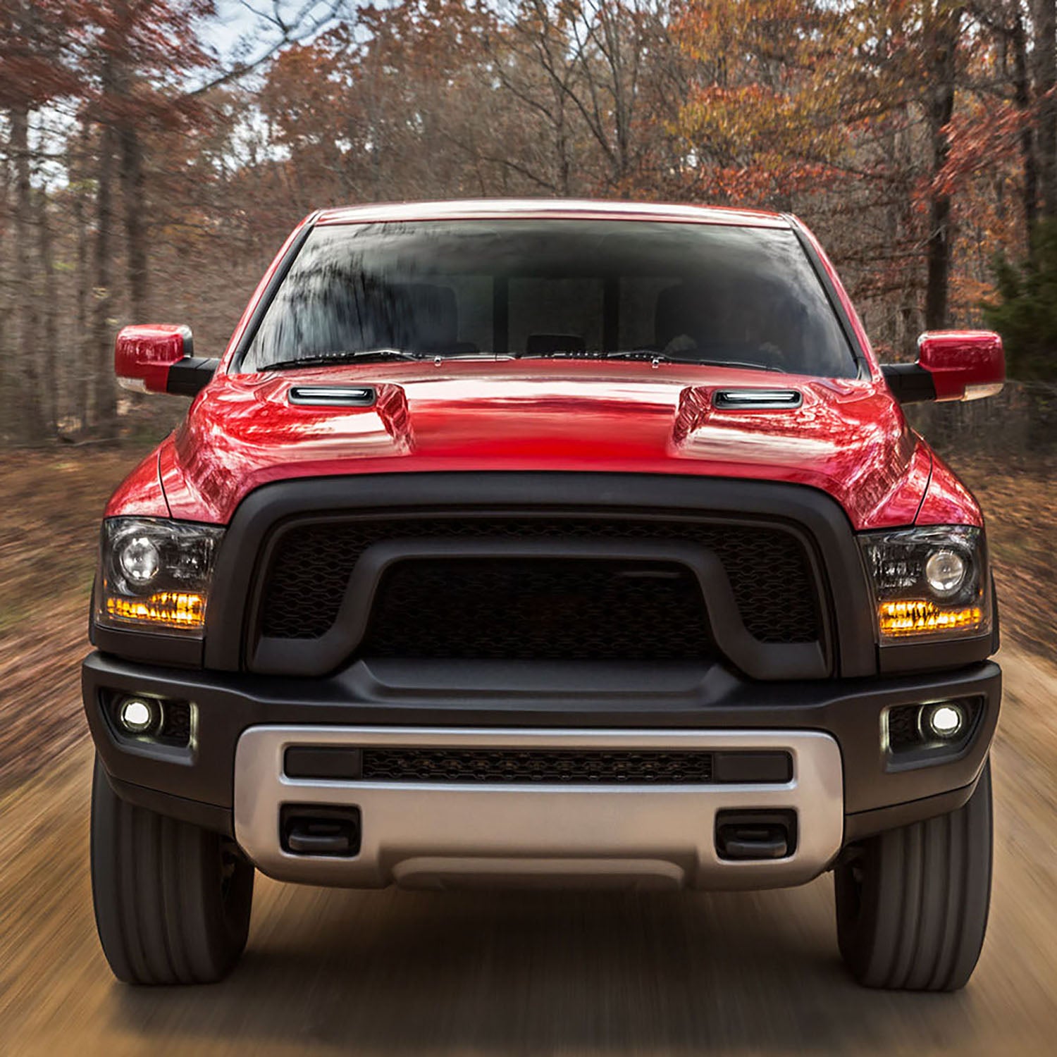Smoked Lens Dynamic Switchback LED Hood Scoop Bezel Daytime Running Lights For 2010-2022 Ram 1500 - NS Auto Lighting
