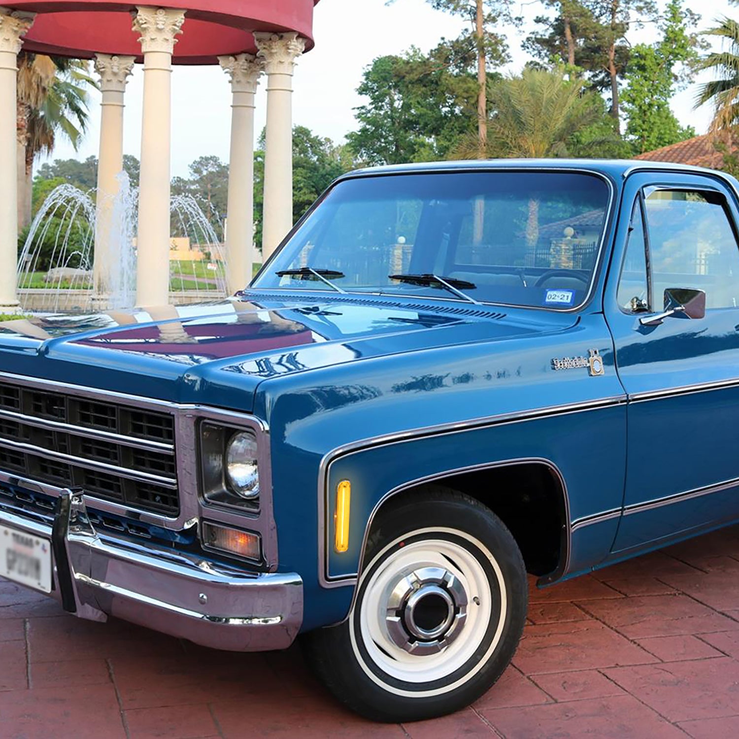 Clear Lens LED Front Bumper Side Marker Lights For 1973-1987 Chevrolet GMC C/K Series Trucks, etc. - NS Auto Lighting