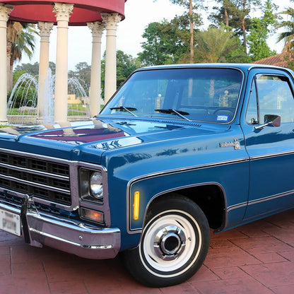 Clear Lens LED Front Bumper Side Marker Lights For 1973-1987 Chevrolet GMC C/K Series Trucks, etc. - NS Auto Lighting