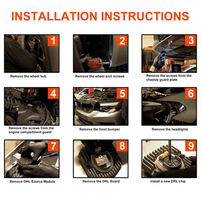 CSL-Style Yellow Adaptive Headlight DRL Module Set for BMW G30 G32 F90 Pre-LCI