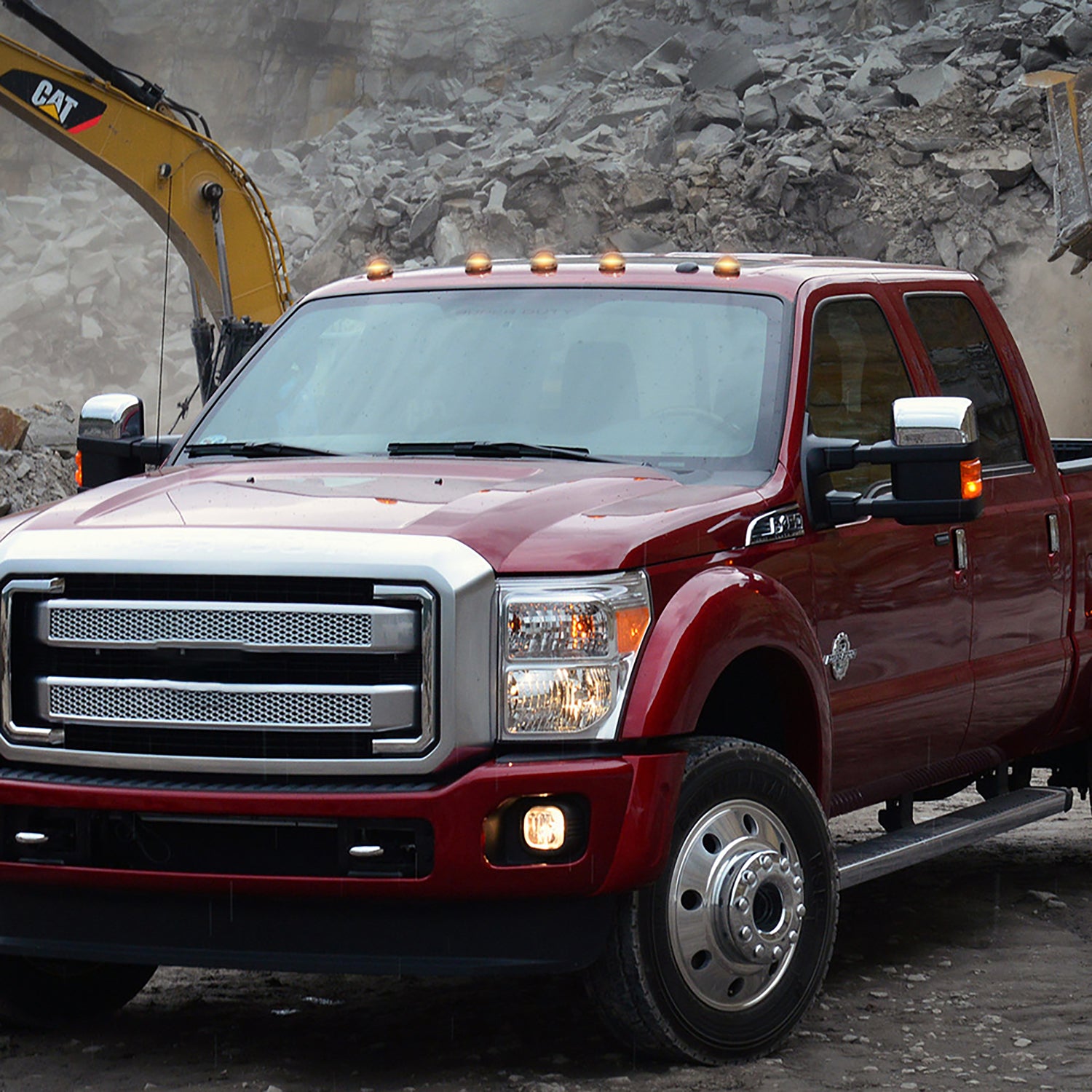 Smoked Lens Amber LED Cab Roof Lights For 1999-2016 Ford Super Duty, etc. - NS Auto Lighting