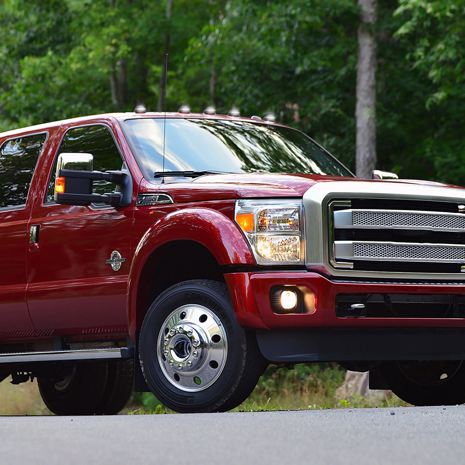 Smoked Lens White LED Cab Roof Lights For 1999-2016 Ford Super Duty, etc. - NS Auto Lighting