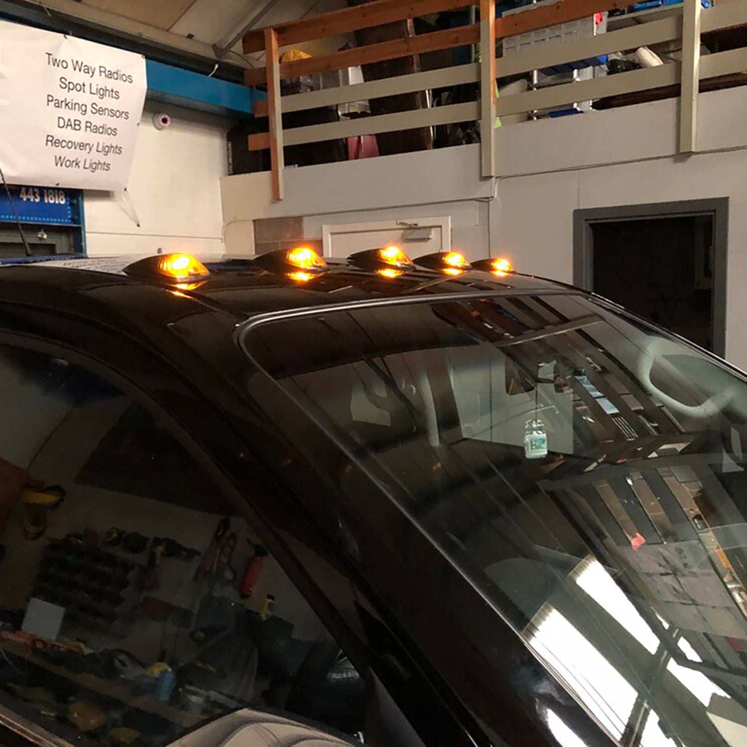 Smoked Lens Amber LED Cab Roof Lights For 2003-2018 Dodge Ram, etc. - NS Auto Lighting
