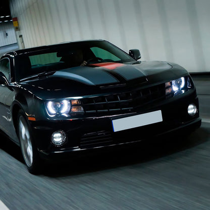 Smoked Lens LED Halo Fog Light Assembly For 2010-2013 Chevrolet Camaro - NS Auto Lighting