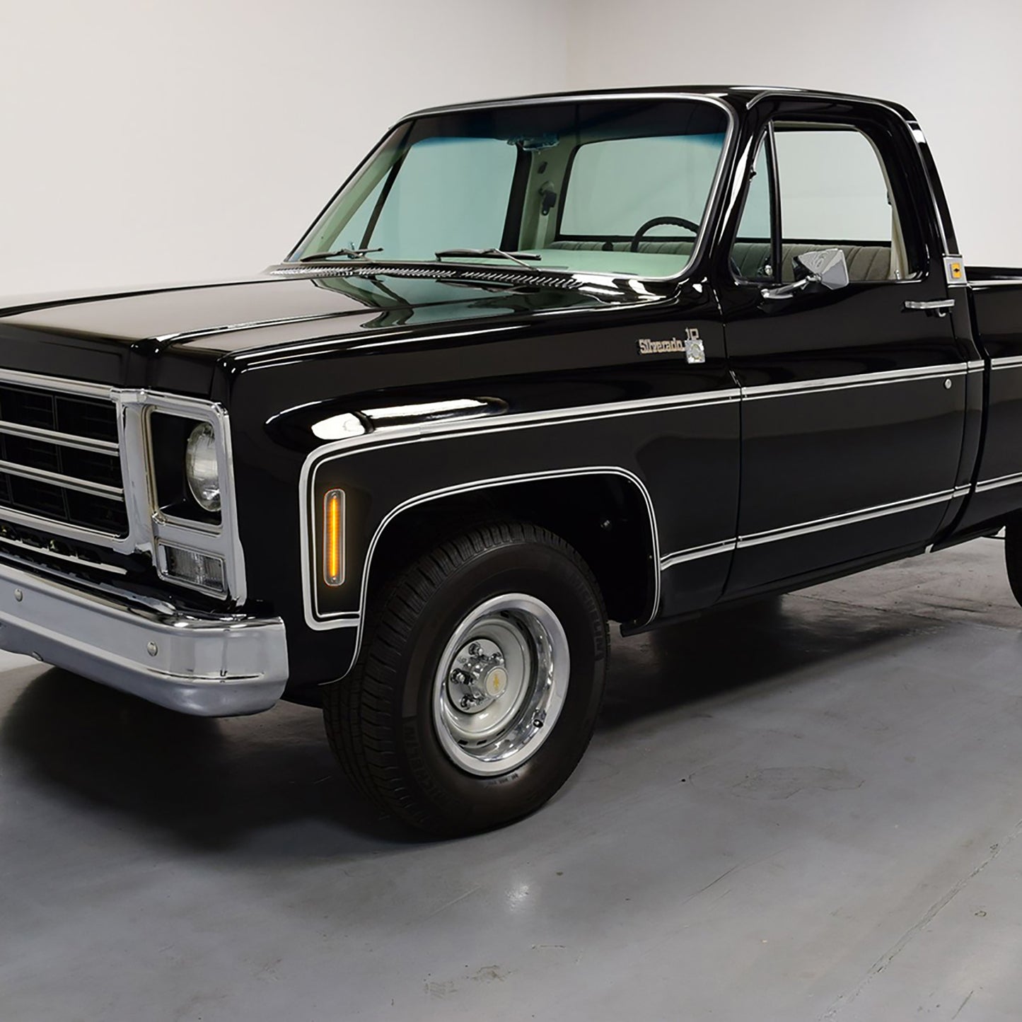 Smoked Lens LED Front Bumper Side Marker Lights For 1973-1987 Chevrolet GMC C/K Series Trucks, etc. - NS Auto Lighting
