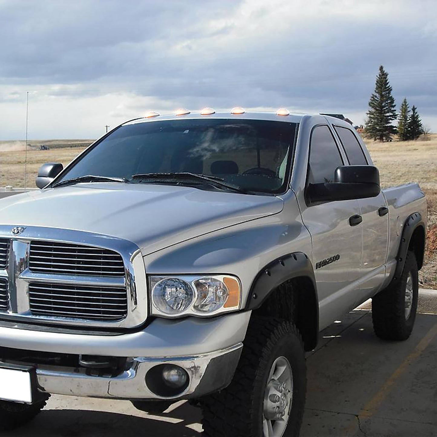 Clear Lens Amber LED Cab Roof Lights For 2003-2018 Dodge Ram, etc. - NS Auto Lighting