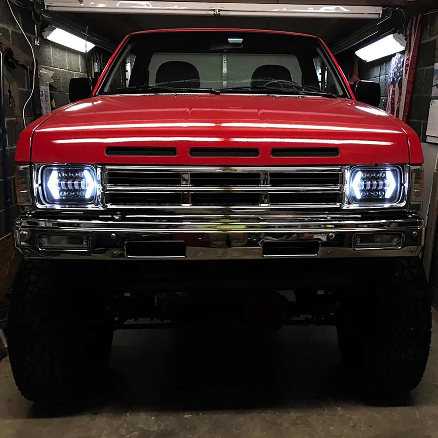 Phare carré à LED Switchback 7X6 avec clignotant DRL