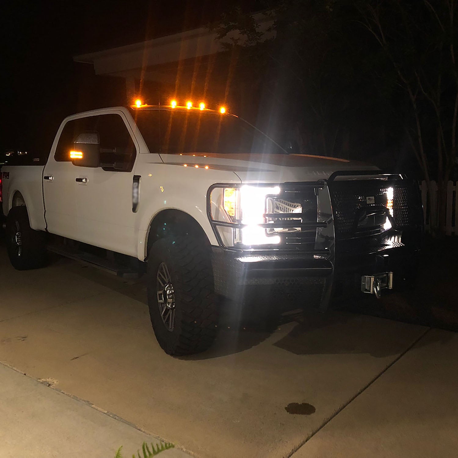 Smoked Lens Amber LED Cab Roof Lights For 2017+ Ford Super Duty - NS Auto Lighting