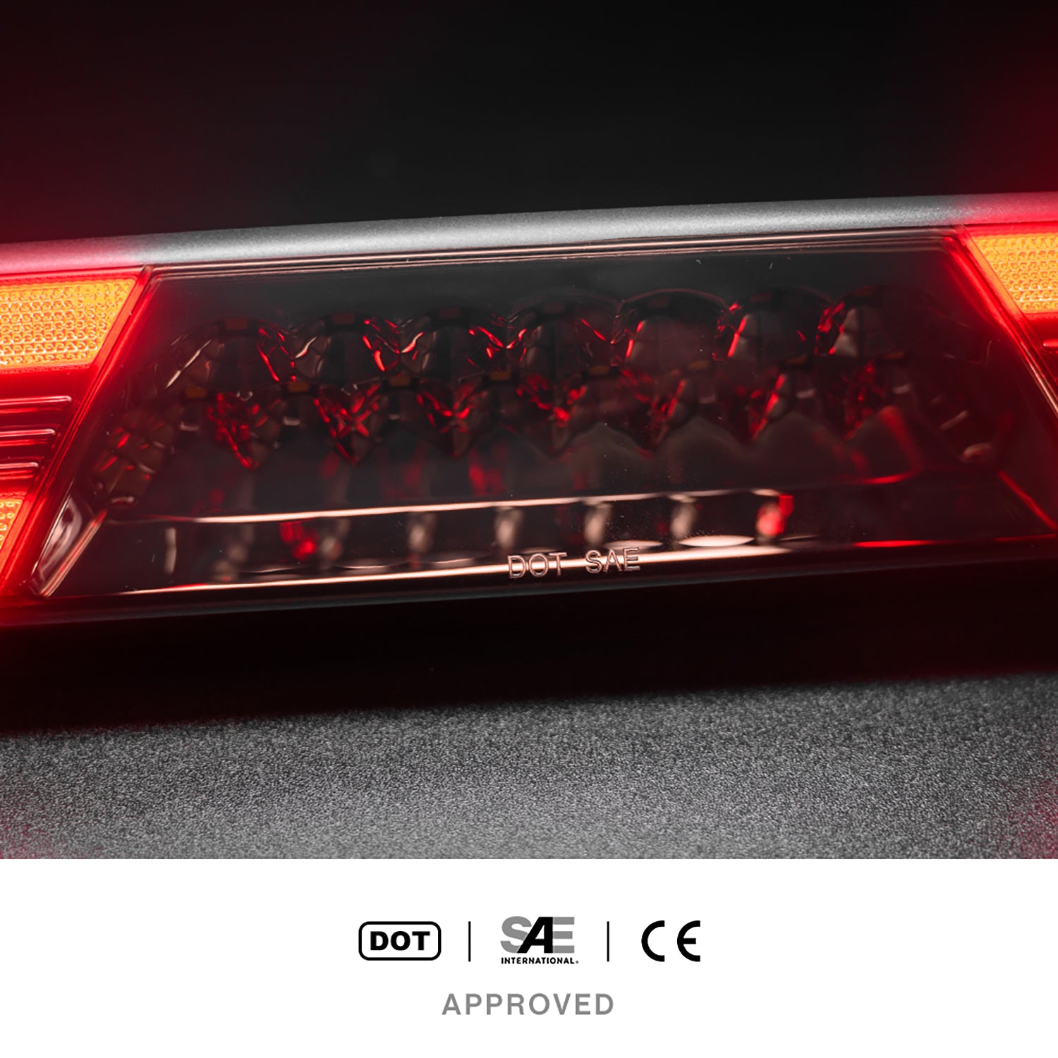 Smoked Lens Double C-Shaped LED Third Brake Light For 1999-2007  Chevrolet Silverado, GMC Sierra - NS Auto Lighting