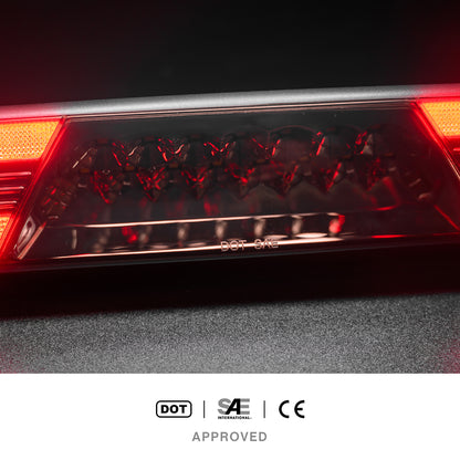 Smoked Lens Double C-Shaped LED Third Brake Light For 1999-2007  Chevrolet Silverado, GMC Sierra - NS Auto Lighting