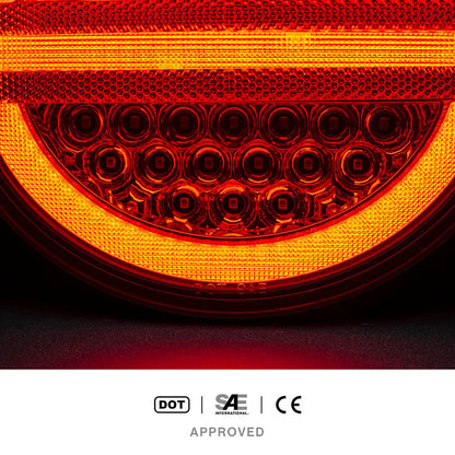Red Lens LED Halo Tail Light Assembly For 2005-2013 Chevrolet Corvette C6 - NS Auto Lighting