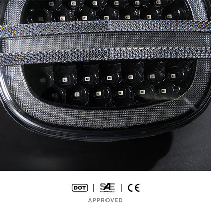 Clear Lens LED Halo Tail Light Assembly For 1991-1996 Chevrolet Corvette C4 - NS Auto Lighting