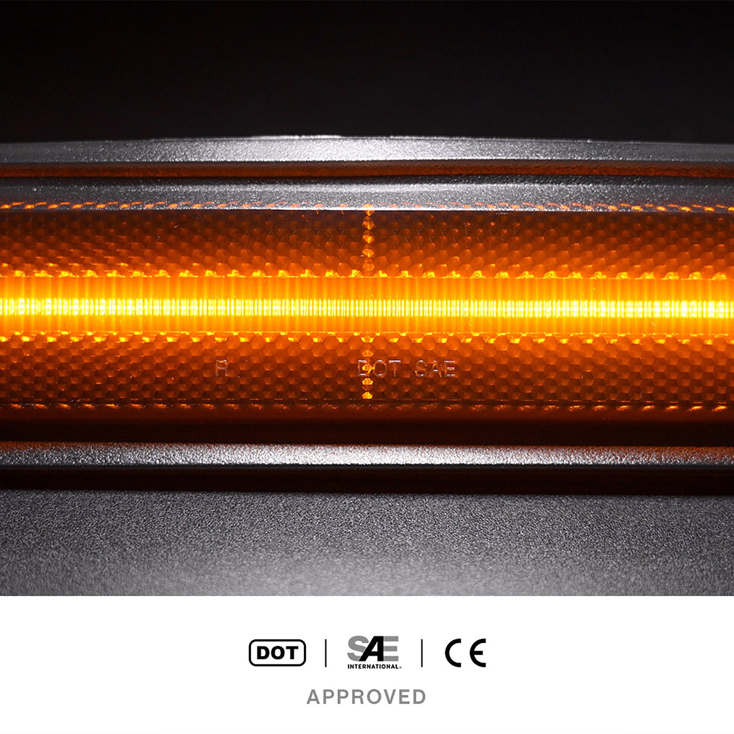 Smoked Lens Amber LED Front Side Marker Lights For 1981-1991 Chevrolet GMC C/K R/V Series Pickup, etc. - NS Auto Lighting