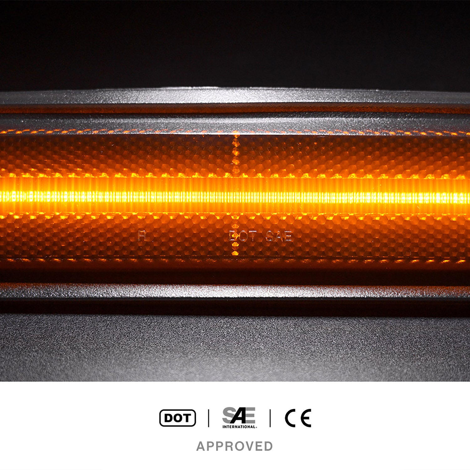 Smoked Lens Amber LED Front Side Marker Lights For 1981-1991 Chevrolet GMC C/K R/V Series Pickup, etc. - NS Auto Lighting