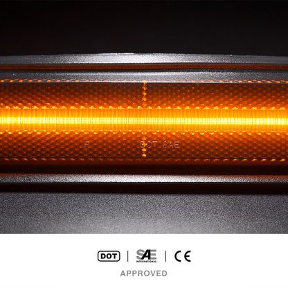 Smoked Lens Amber LED Front Side Marker Lights For 1981-1991 Chevrolet GMC C/K R/V Series Pickup, etc. - NS Auto Lighting