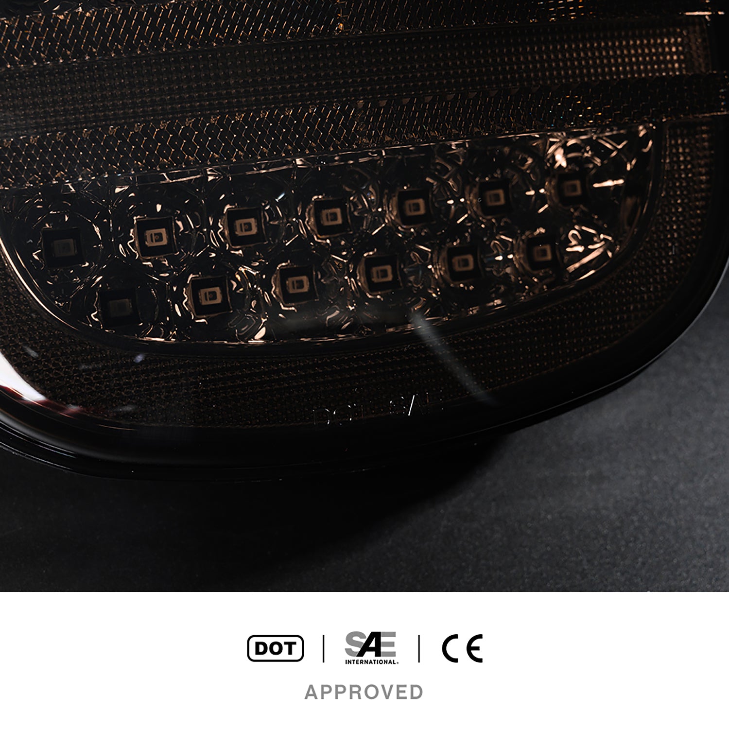 Smoked Lens LED Halo Tail Light Assembly For 1991-1996 Chevrolet Corvette C4 - NS Auto Lighting