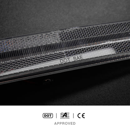 Clear Lens Amber LED Front Bumper Side Marker Lights For Jeep CJ Series, etc. - NS Auto Lighting