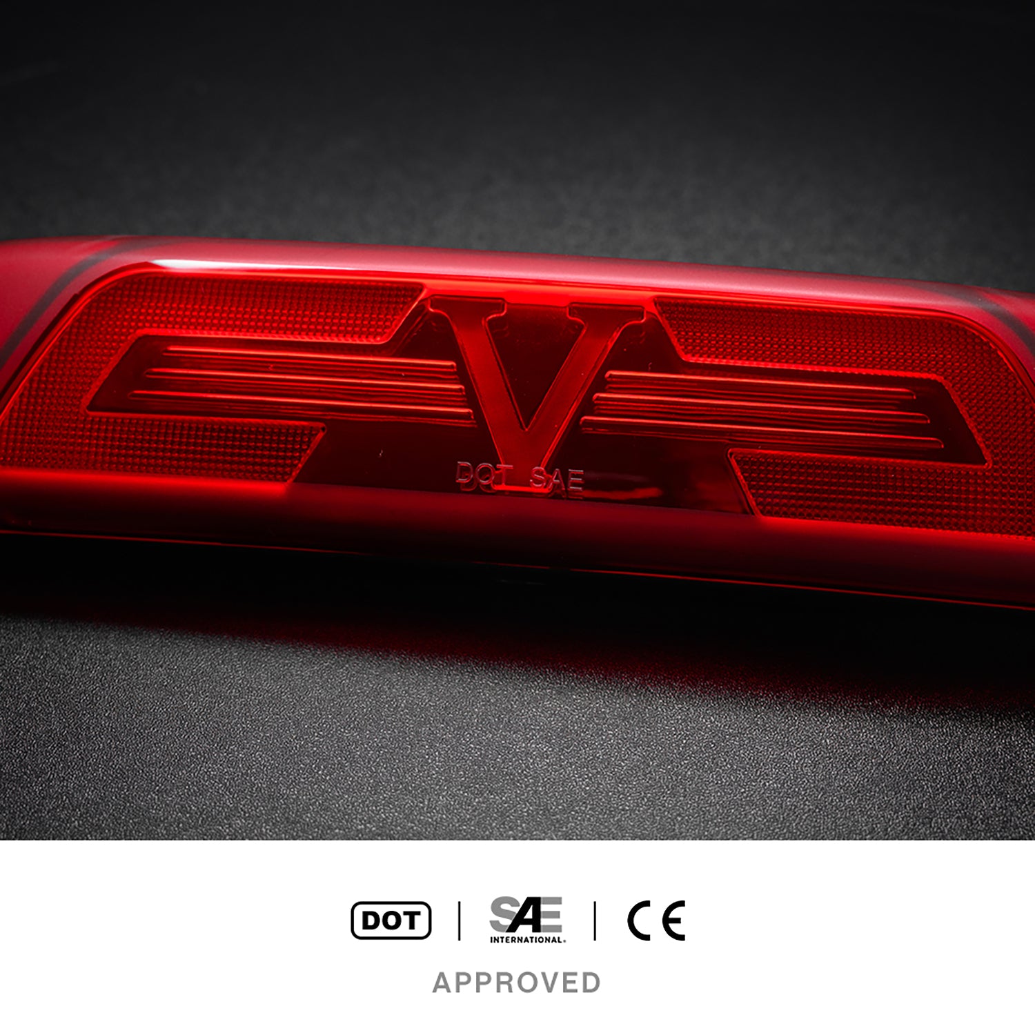 Red Lens Double C-Shaped LED Third Brake Light For 1995-2015 Toyota Tacoma - NS Auto Lighting