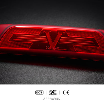 Red Lens Double C-Shaped LED Third Brake Light For 1995-2015 Toyota Tacoma - NS Auto Lighting