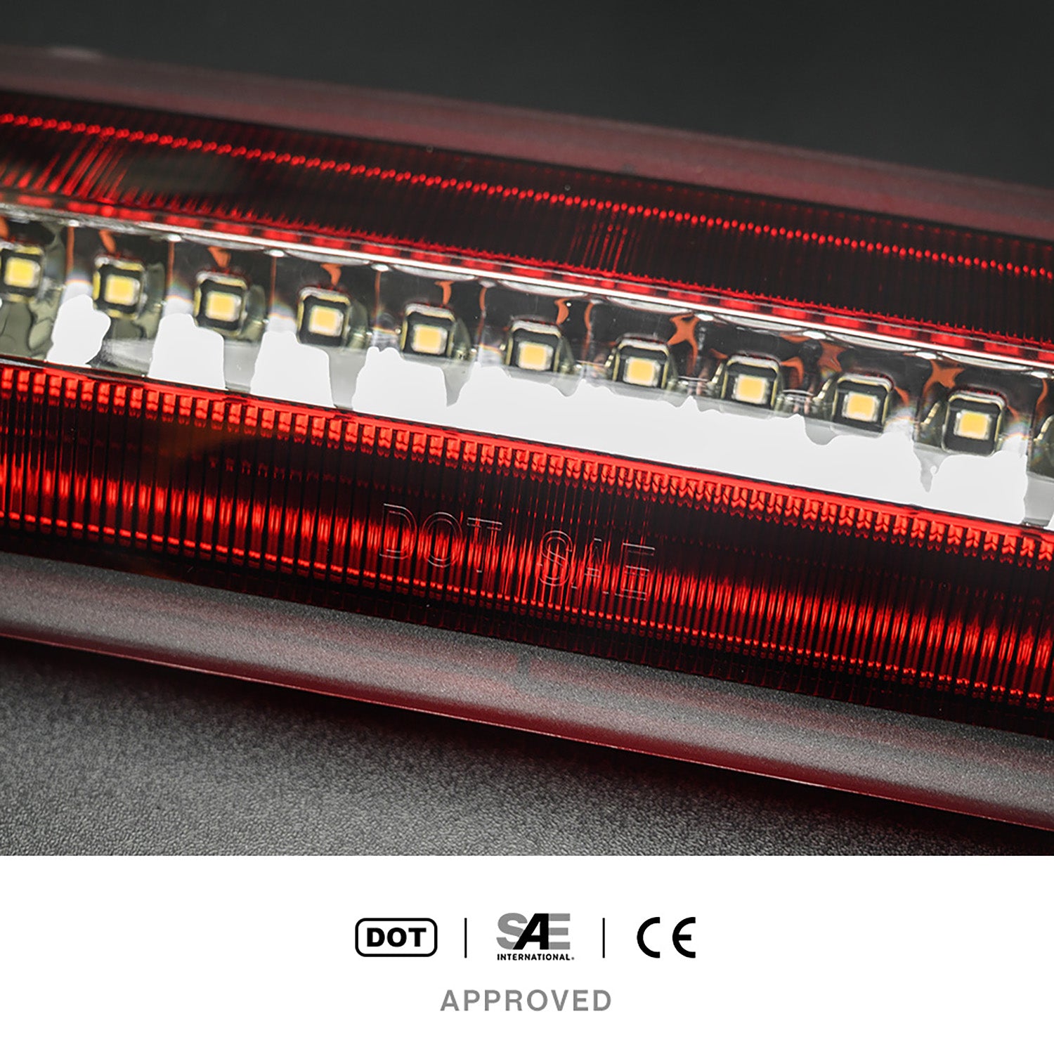Red Lens F1 Style Strobe LED Third Brake Light For 2009-2018 Dodge Ram - NS Auto Lighting