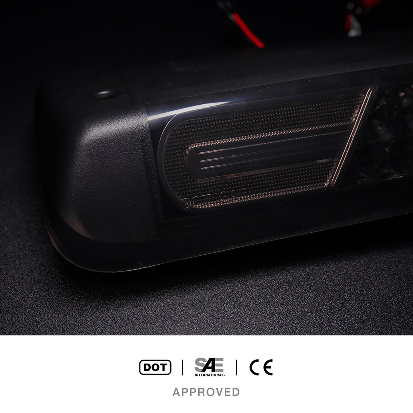 Smoked Lens Double C-Shaped LED Third Brake Light For 2004-2008 Ford F150, etc. - NS Auto Lighting