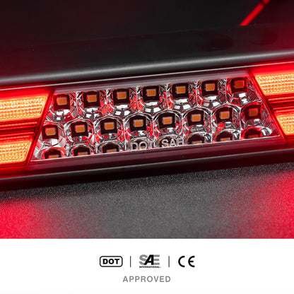 Red Lens Double C-Shaped LED Third Brake Light For 1994-1996 Ford F-Series, etc. - NS Auto Lighting