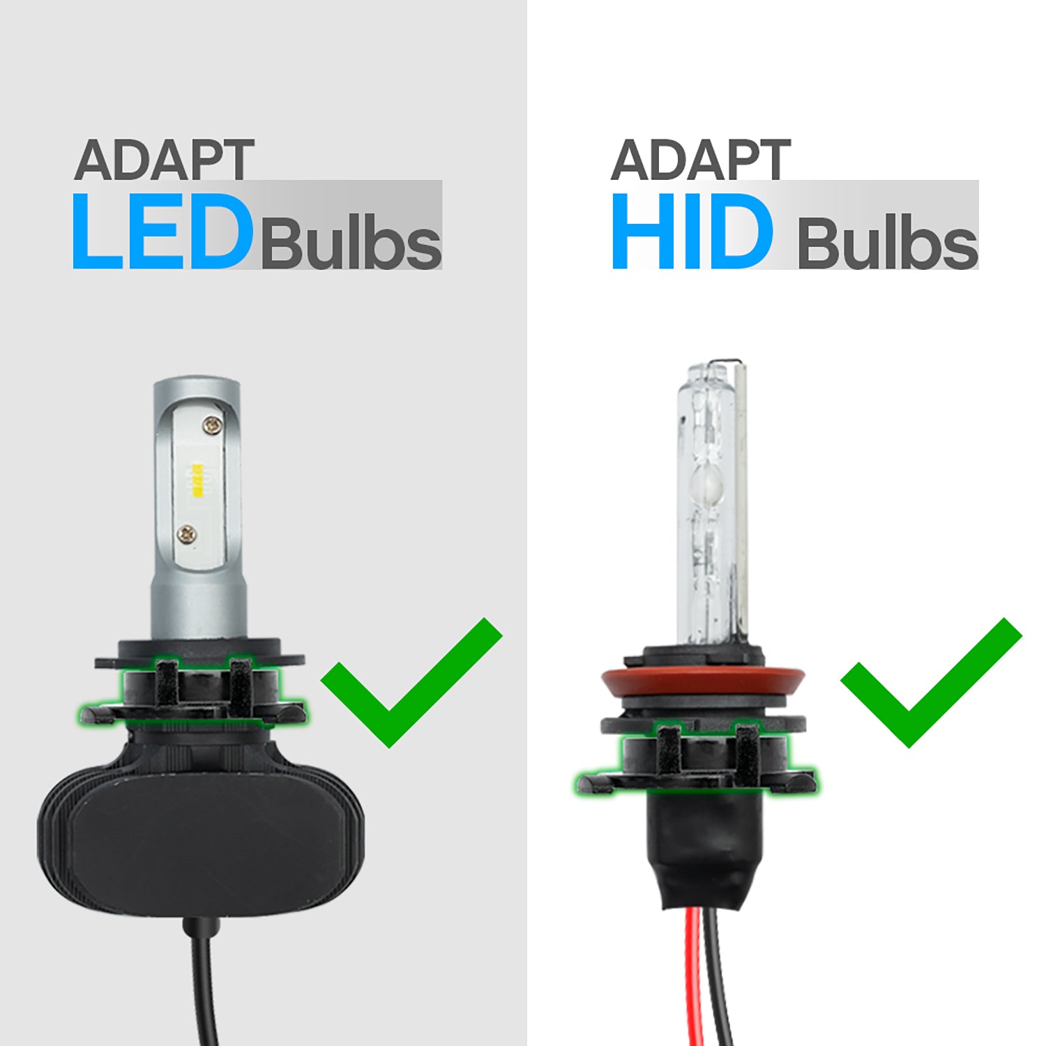 H7 LED HID Headlight Bulb Retainers For Hyundai Veloster, Kia Sorento, etc. - NS Auto Lighting