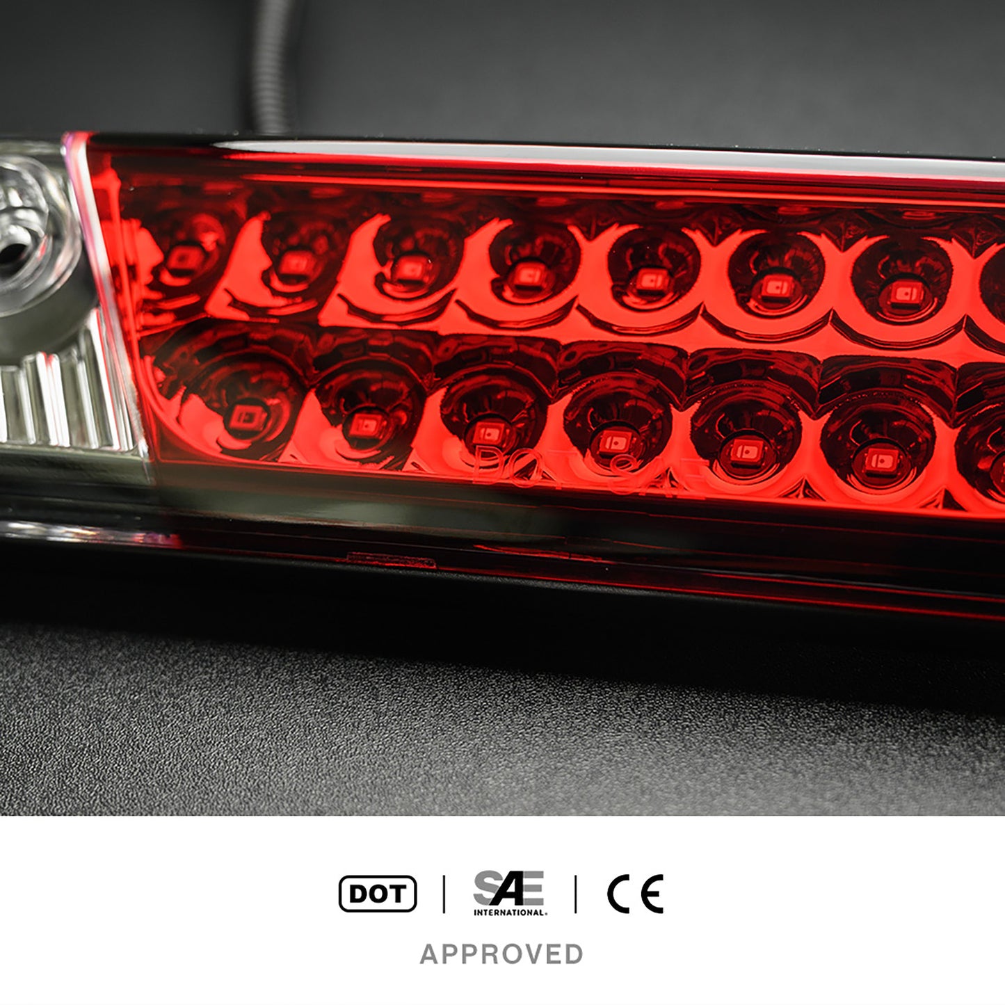 Clear Lens F1 Style Strobe LED Third Brake Light For 2015-2020 Ford F150, etc. - NS Auto Lighting