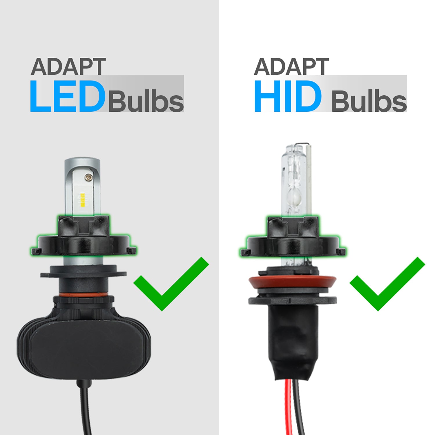 H7 LED HID Headlight Bulb Retainers For Kia Soul, Hyundai Sonata, etc. - NS Auto Lighting