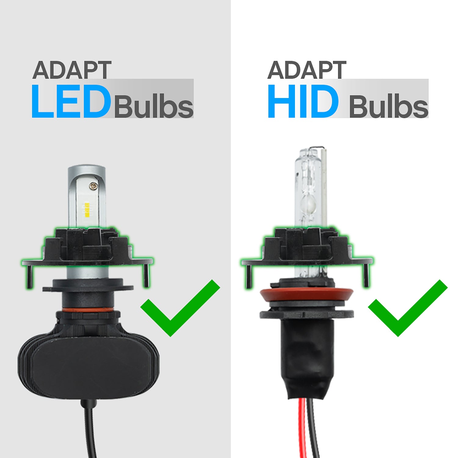 H7 LED HID Headlight Bulb Retainers For Hyundai Tucson, Kia Forte, etc. - NS Auto Lighting
