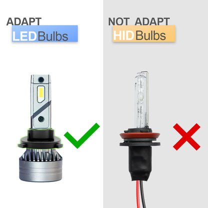 H7 LED Headlight Bulb Retainers For Hyundai Veloster, Kia Sorento, etc. - NS Auto Lighting