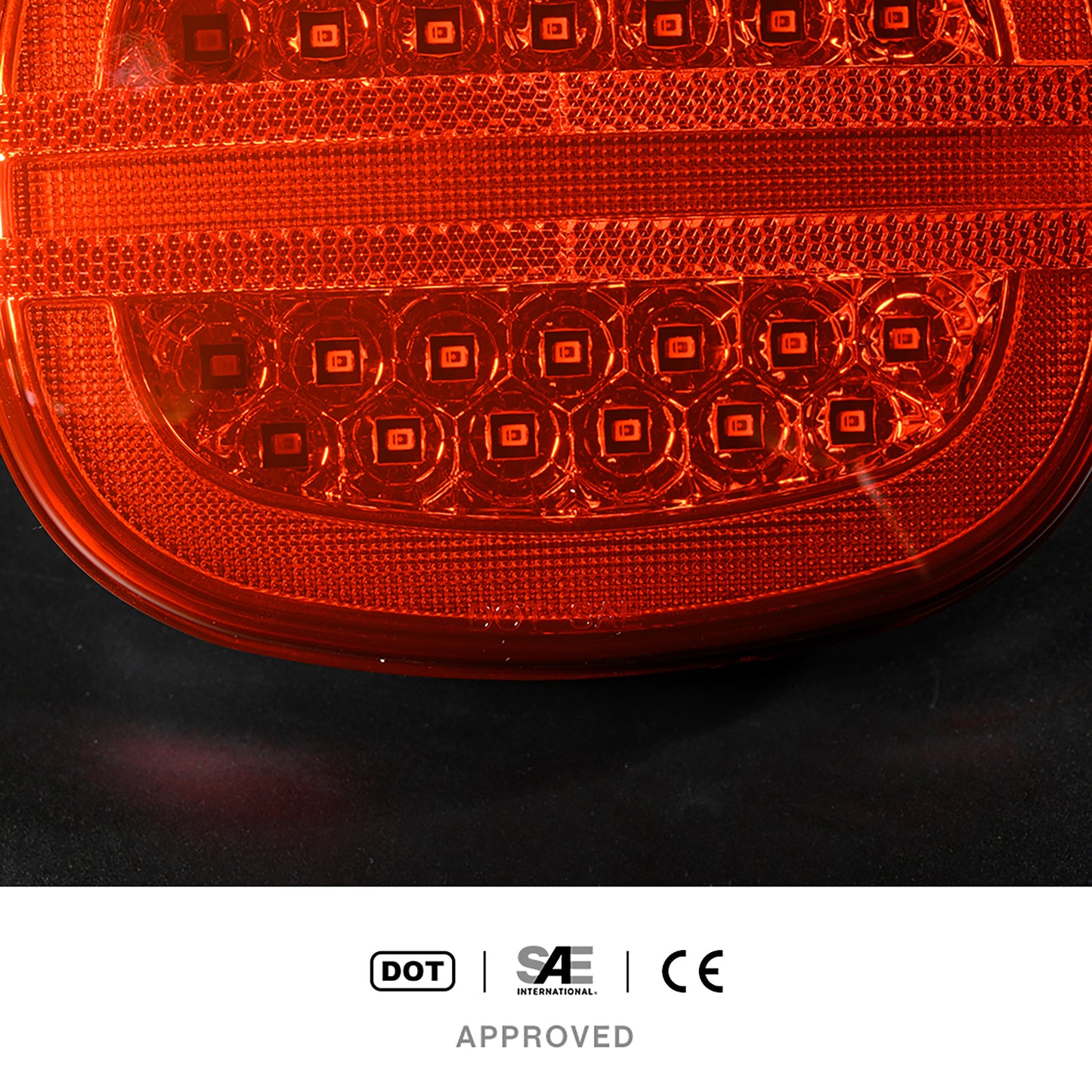 Red Lens LED Halo Tail Light Assembly For 1991-1996 Chevrolet Corvette C4 - NS Auto Lighting