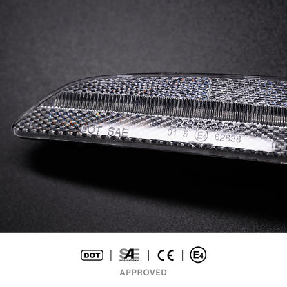 Clear Lens LED Front & Rear Side Marker Lights For 2004-2008 Chrysler Crossfire - NS Auto Lighting