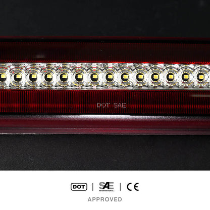 Red Lens F1 Style Strobe LED Third Brake Light For 2015-2022 Chevrolet Colorado, GMC Canyon - NS Auto Lighting