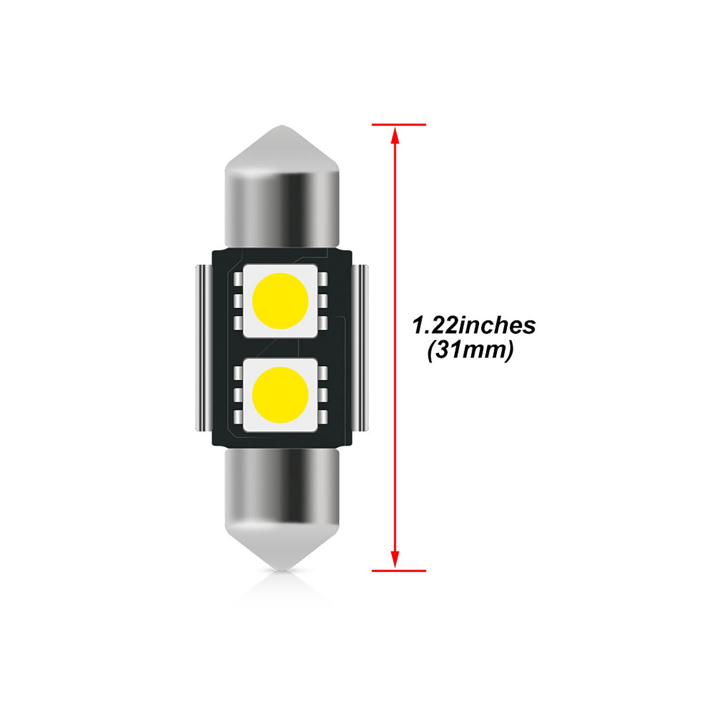 31mm 5050 2SMD Festoon LED Interior Map Dome Reading Light Bulbs