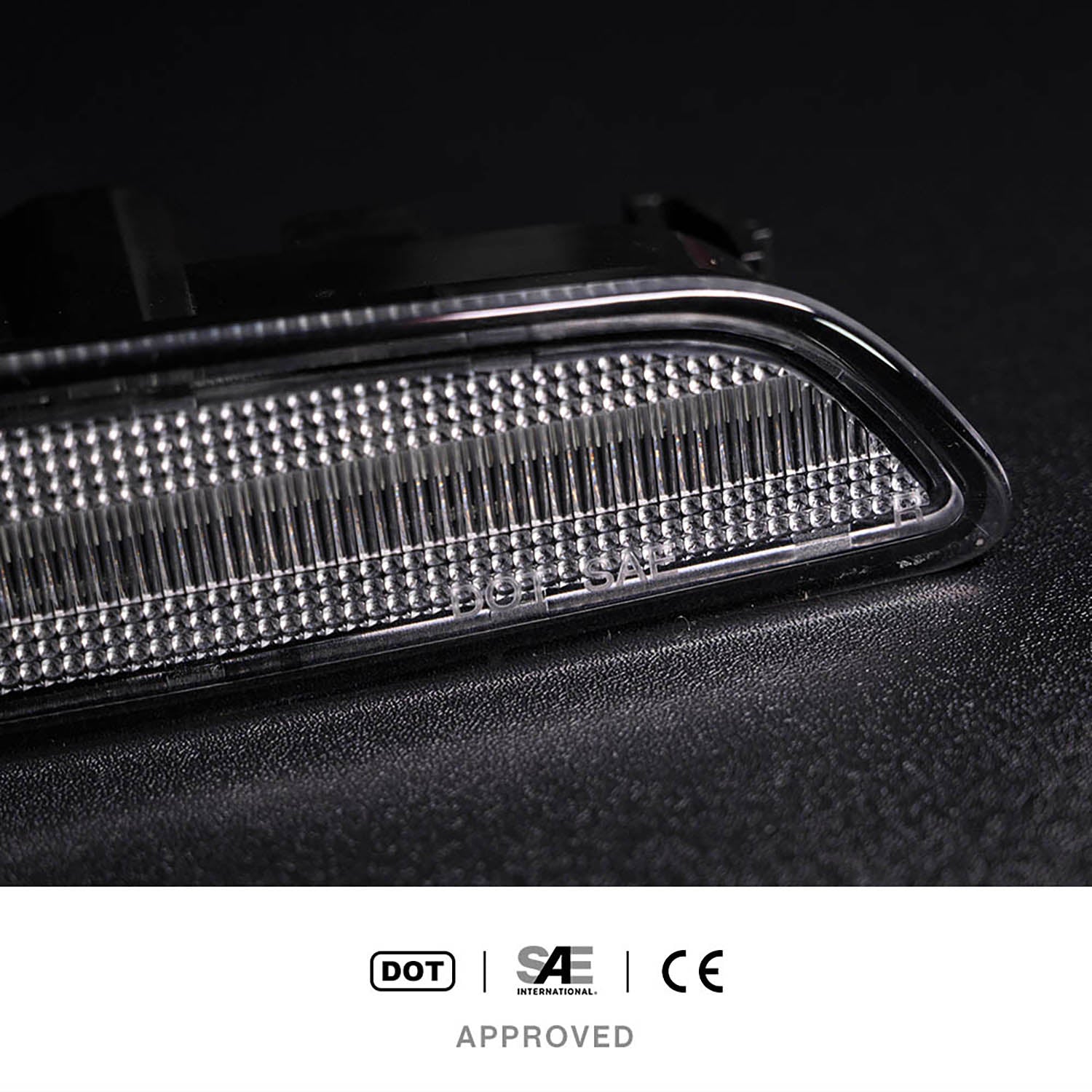 Clear Lens LED Front Bumper Side Marker Lights For 2020+ Hyundai Sonata - NS Auto Lighting