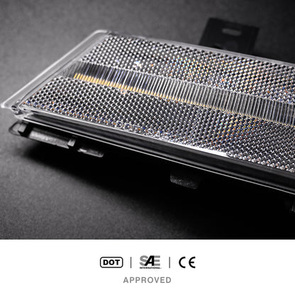 Clear Lens Switchback Dynamic LED Front Turn Signal & Side Marker Lights For 1991-1996 Chevrolet Corvette C4 - NS Auto Lighting