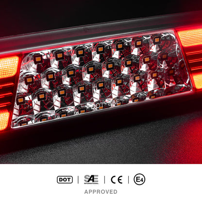 Red Lens Double C-Shaped LED Third Brake Light For 2019-2023 RAM 1500 - NS Auto Lighting