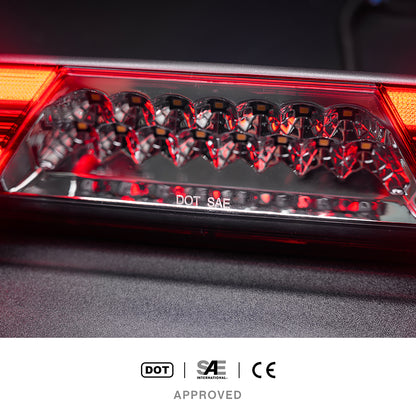 Red Lens Double C-Shaped LED Third Brake Light For 1999-2007 Chevrolet Silverado, GMC Sierra - NS Auto Lighting