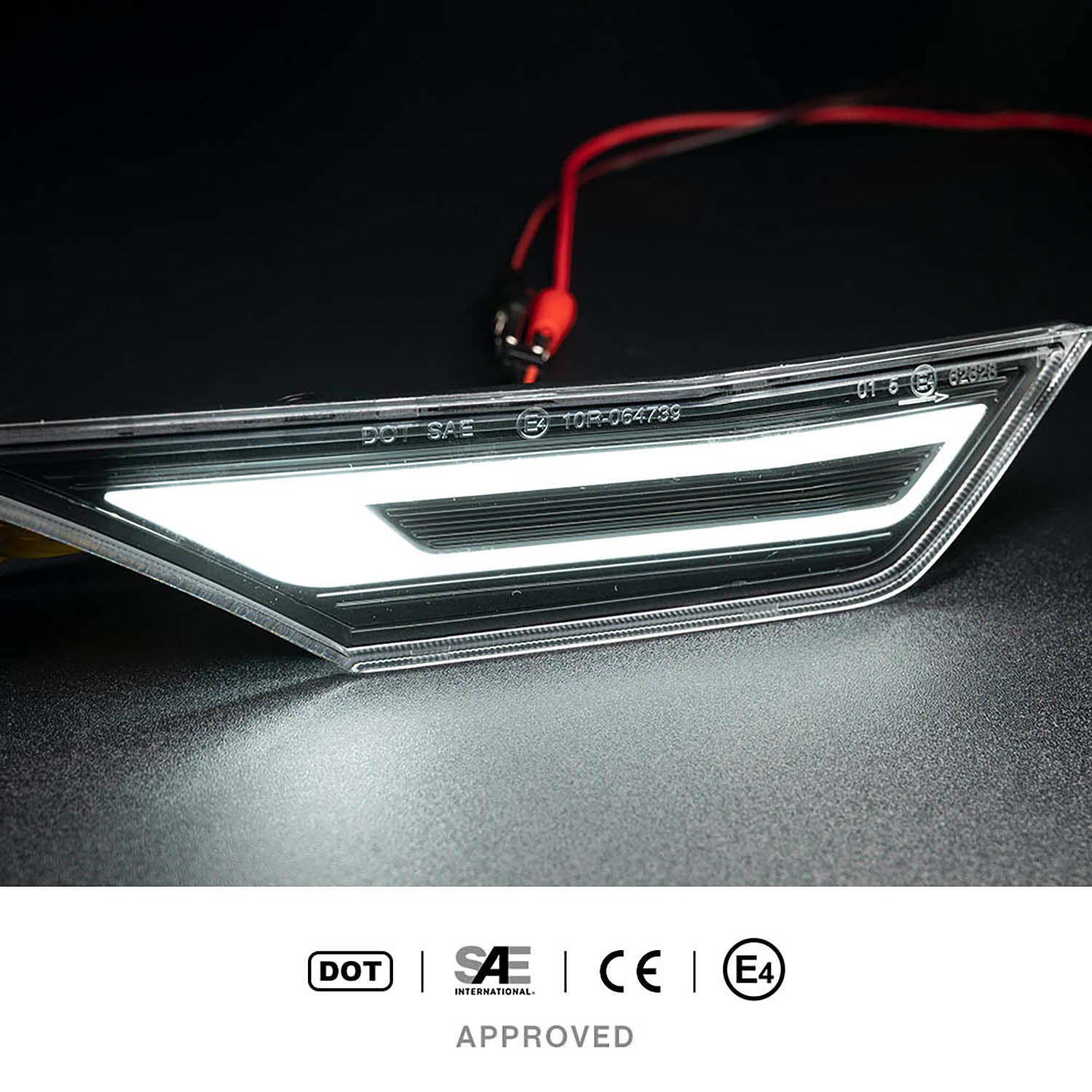 GT RS Style Clear Lens Switchback Dynamic LED Side Marker Lights For 2016-2021 10th Gen Honda Civic - NS Auto Lighting