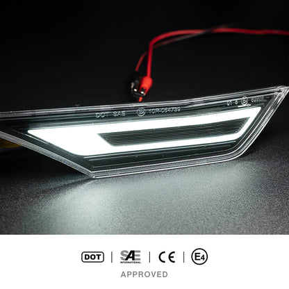 GT RS Style Clear Lens Switchback Dynamic LED Side Marker Lights For 2016-2021 10th Gen Honda Civic - NS Auto Lighting