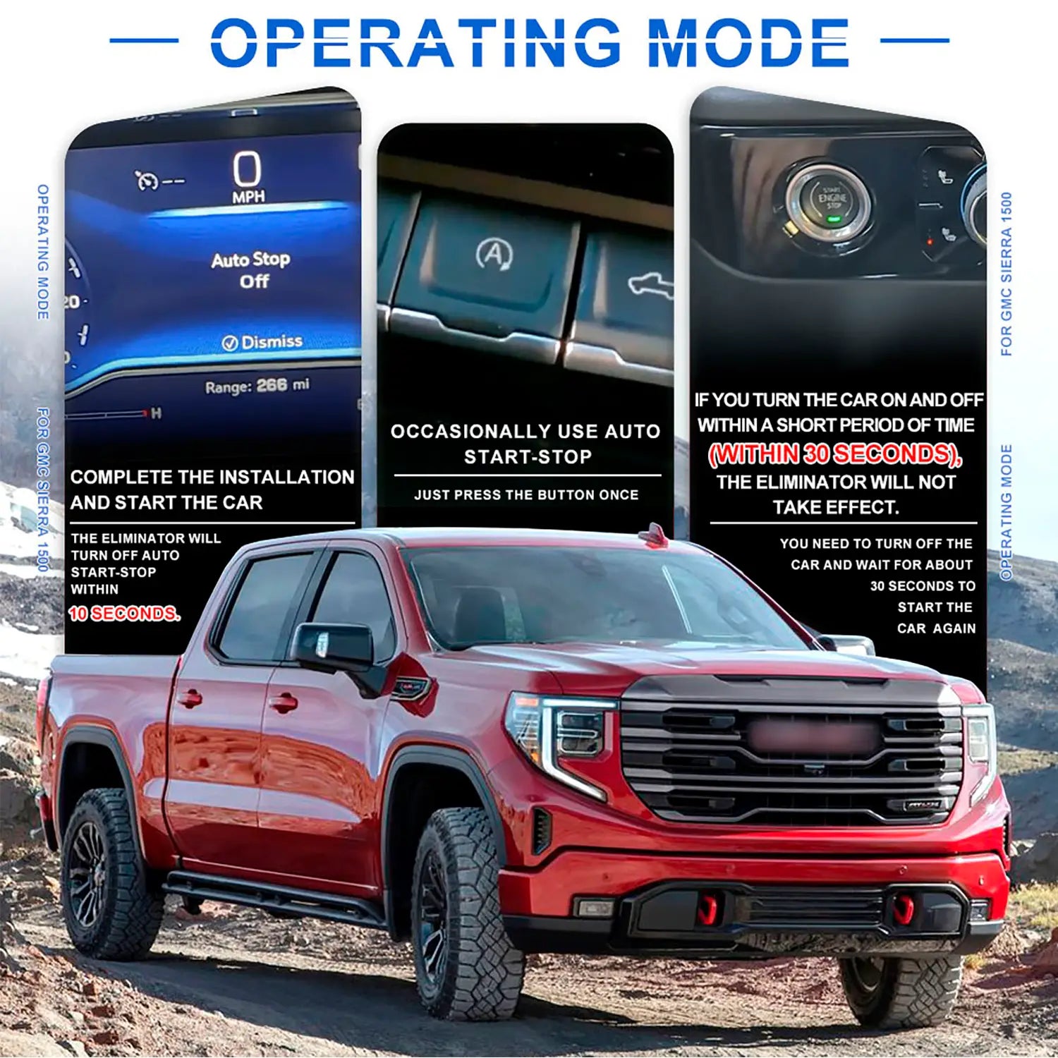 The operating modes of the disabler are explained.