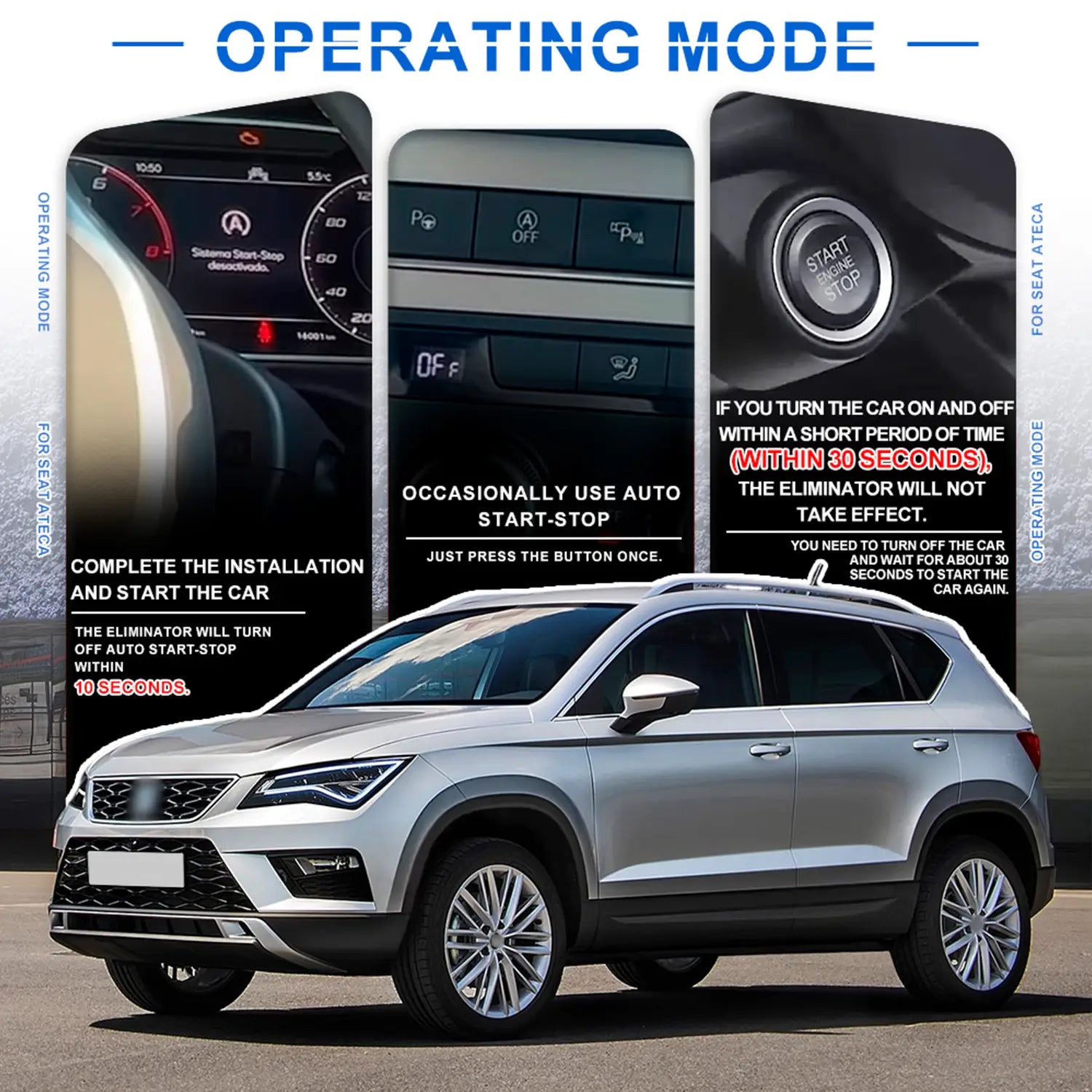 Operating modes of the disabler are explained.