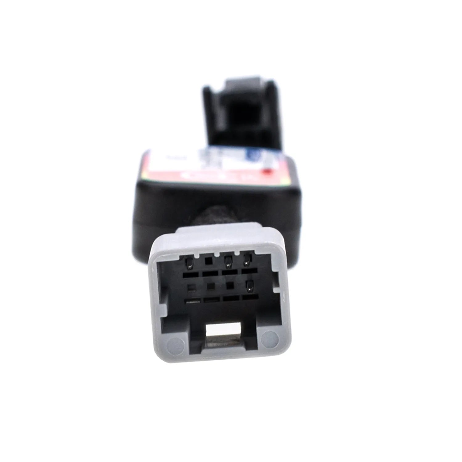 A rectangular ASS Disable Bypass module with colorful labeling, featuring two connectors (gray and black) and a toggle switch marked "OFF" for disabling vehicle systems. There is a 4-pin male connector on one end.