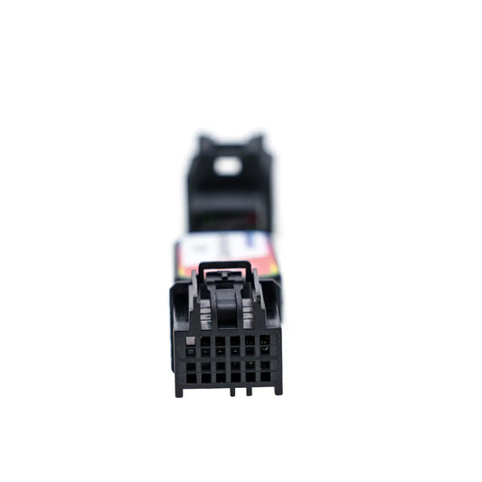 Black cable with a multicolored label reading "ASS Disable Bypass," featuring a switch and connectors. One end is a 12-pin female connector.