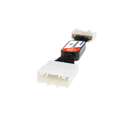 White cable with a switch labeled "ASS Disable Bypass" and "Best Choice," featuring a red power symbol and black cable ties. One end is a multiple-pin white male connector.